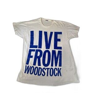 Vintage Woodstock T Shirt “ Live From Woodstock” Size XL Single Stitch Rare